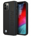BMW Leather Outlines Back Cover - iPhone 12 Pro Max - Zwart