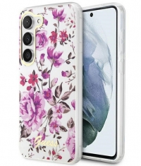 Guess Flower Back Case Samsung Galaxy S23 Plus (S916) - Wit