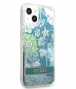Guess Flower Liquid Glitter Case - Apple iPhone 13 (6.1") - Groen