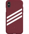Adidas 3-Stripes Suede Back Case Apple iPhone X/XS (5.8") - Rood