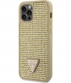 Guess Rhinestones Back Case - iPhone 12/12 Pro (6.1") - Goud
