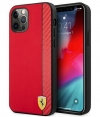 Ferrari Smooth Carbon Back Case - iPhone 12 Pro Max (6.7") - Rood