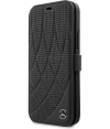 Mercedes-Benz New Bow Book Case - iPhone 12 Pro Max (6.7") Zwart