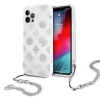 Guess Peony Hard Case met Strap - iPhone 12/12 Pro (6.1") Zilver
