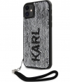 Karl Lagerfeld Reversible Sequins Back Case iPhone 11/XR - Zwart