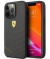 Ferrari Leather Quilted Back Case iPhone 13 Pro Max (6.7") Grijs