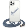 Guess Vintage Transparent Case - iPhone 12 Pro Max (6.7") - Blauw