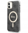 Guess 4G MagSafe Back Case voor Apple iPhone 11 (6.1") - Grijs