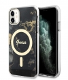 Guess Golden Marble MagSafe Back Case - iPhone 11 (6.1") - Zwart