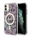 Guess Flower MagSafe Back Case voor Apple iPhone 11 (6.1") - Roze