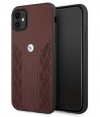 BMW Curved Perforated Back Case - Apple iPhone 11/XR (6.1") Rood