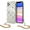 Guess Peony Back Case met Strap Apple iPhone 11 Pro (5.8") - Goud