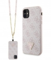 Guess 4G Triangle Crossbody Case - Apple iPhone 11 (6.1") - Roze