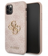 Guess 4G Metal Logo Back Case - iPhone 11 Pro Max (6.5") - Roze