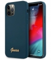 Guess Silicone Back Case - Apple iPhone 12 Pro Max (6.7") - Blauw