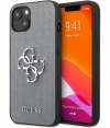 Guess Saffiano Metal Logo Back Case - iPhone 13 Mini (5.4") Grijs