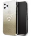 Guess Triangle Glitter TPU Case iPhone 11 Pro Max (6.5") - Goud