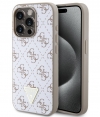 Guess 4G Triangle Logo Back Case - iPhone 15 Pro Max (6.7") - Wit