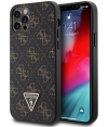 Guess 4G Triangle Logo Back Case - iPhone 12/12 Pro (6.1") Zwart