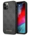 Guess 4G Back Case - Apple iPhone 12/12 Pro (6.1") - Grijs