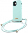 Guess Silicone Back Case - Apple iPhone 12 Mini (5.4") - Blauw