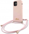 Guess Silicone Back Case - Apple iPhone 12 Mini (5.4") - Roze