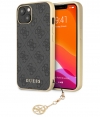 Guess 4G Charms Back Case voor Apple iPhone 15 (6.1") - Grijs