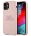 Karl Lagerfeld Silicone Back Case - iPhone 12 Mini (5.4") - Roze