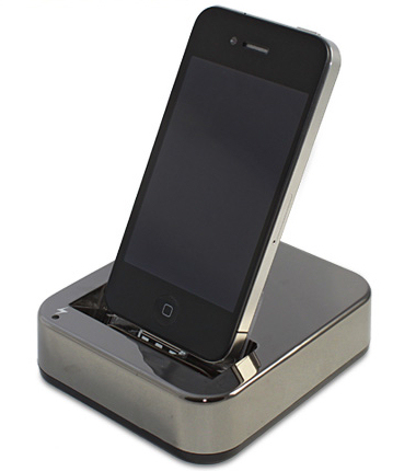 Bouwen op Samengroeiing Uitgraving DigitalsOnline - apple iphone 4 usb desktop cradle met lader en audio-out  chrome
