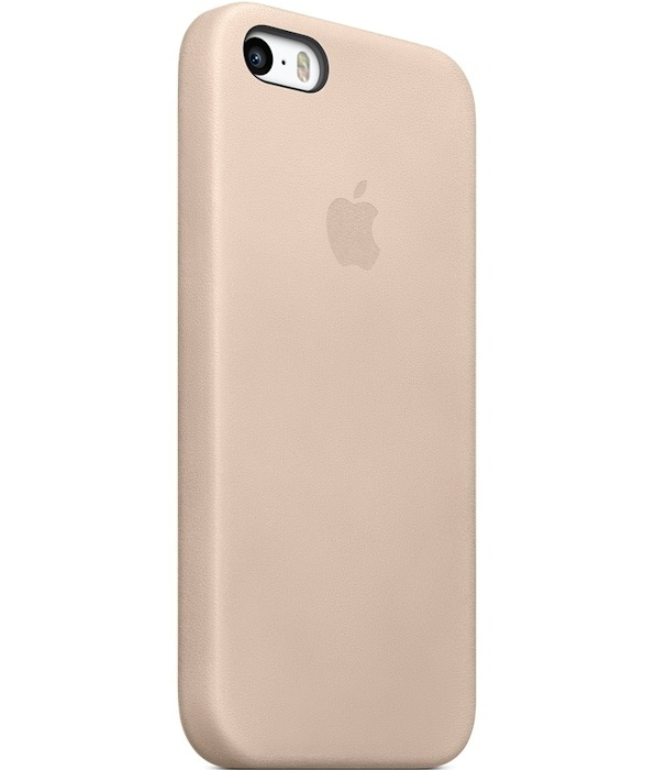 - originele apple hard echt leer beige voor apple iphone 5/5s