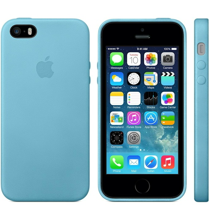 Ochtend Opvoeding enthousiasme DigitalsOnline - originele apple hard cover echt leer blauw voor apple  iphone 5/5s