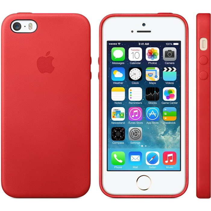 sieraden Nieuwheid Kwalificatie DigitalsOnline - apple iphone se originele apple hard cover echt leer rood  voor apple iphone 5/5s